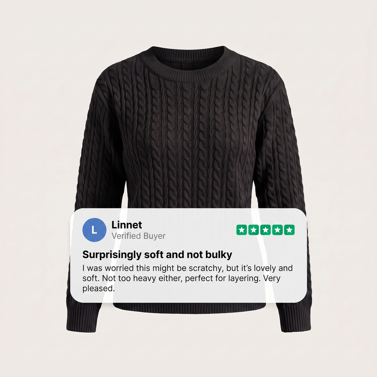 Norweger Pullover Damen aus Baumwolle, locker mit Zopfmuster