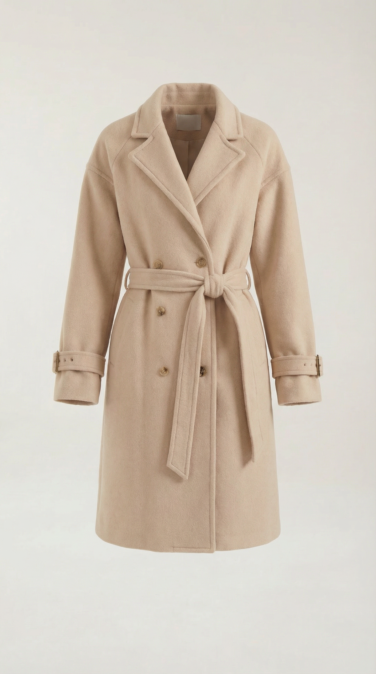 Mantel aus Fleece im Oversize-Schnitt mit Gürtel für Damen