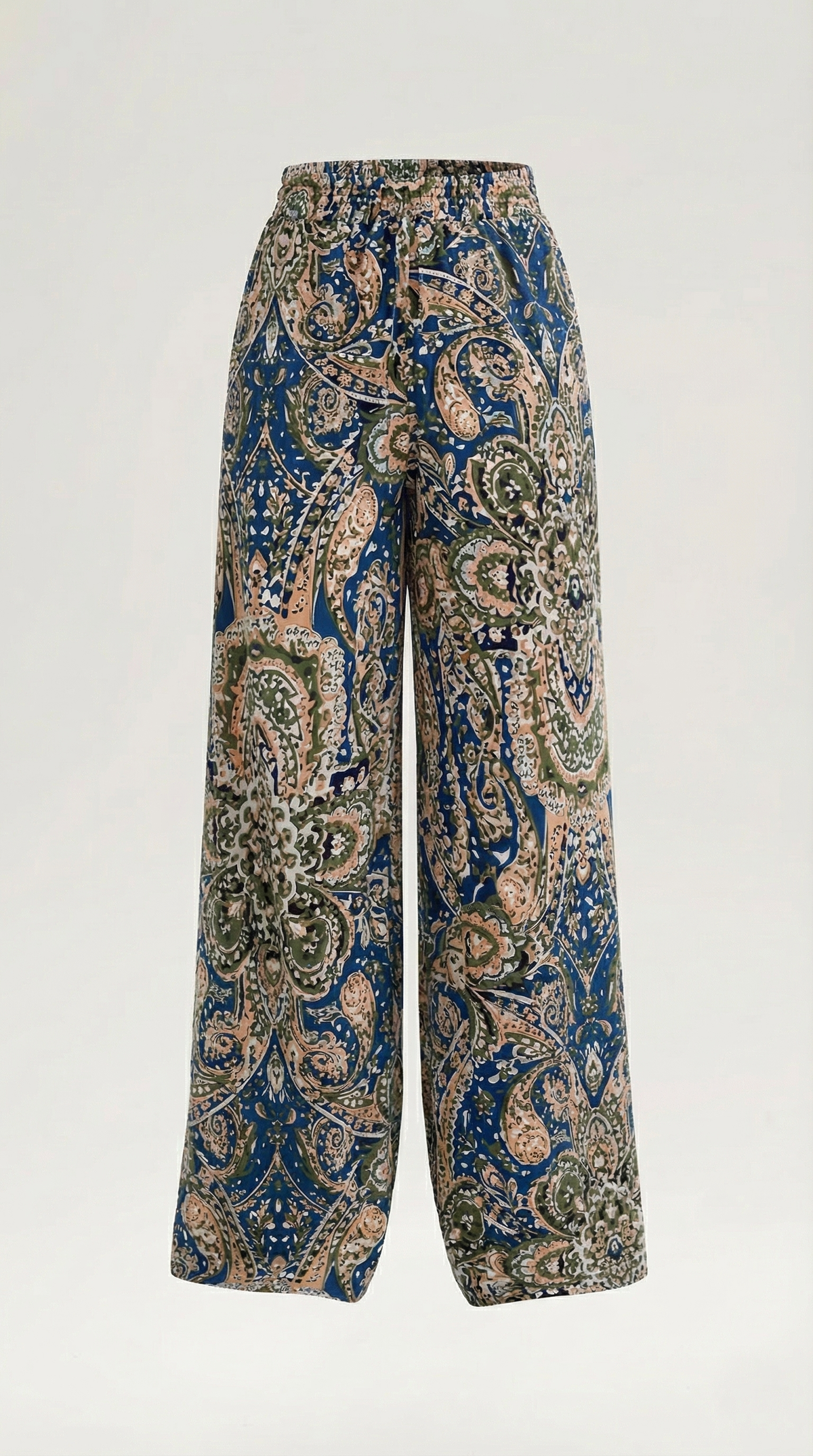 Weite Hose mit Paisleymuster und Gummibund für Damen