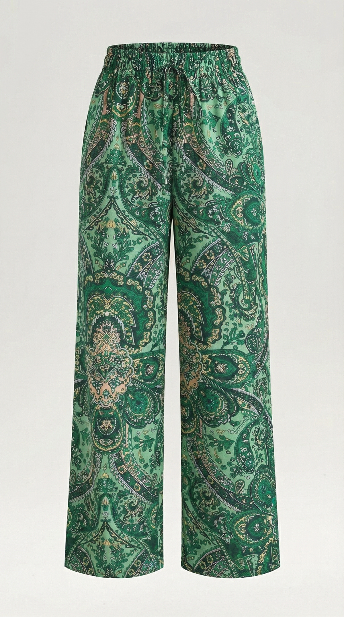 Weite Hose mit Paisleymuster und Gummibund für Damen