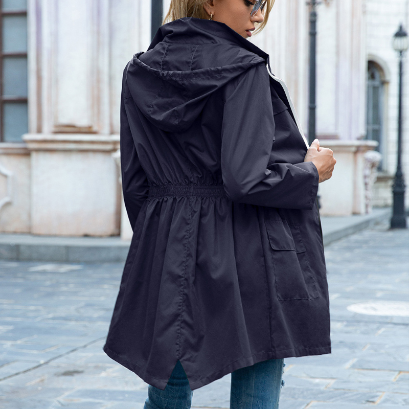 Parka Damen wasserdicht, warm gefüttert und tailliert mit Kapuze