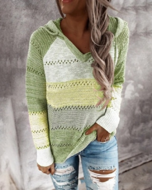 Pullover mit Kapuze, Colourblock und Raglanärmeln