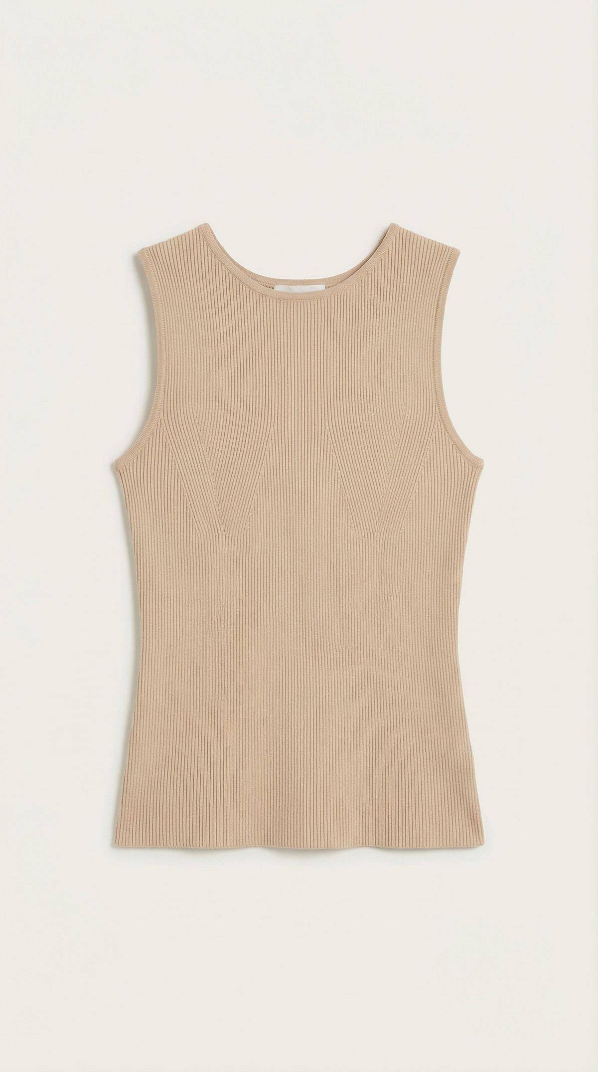 Tanktop aus Rippstrick mit Rundhalsausschnitt für Damen