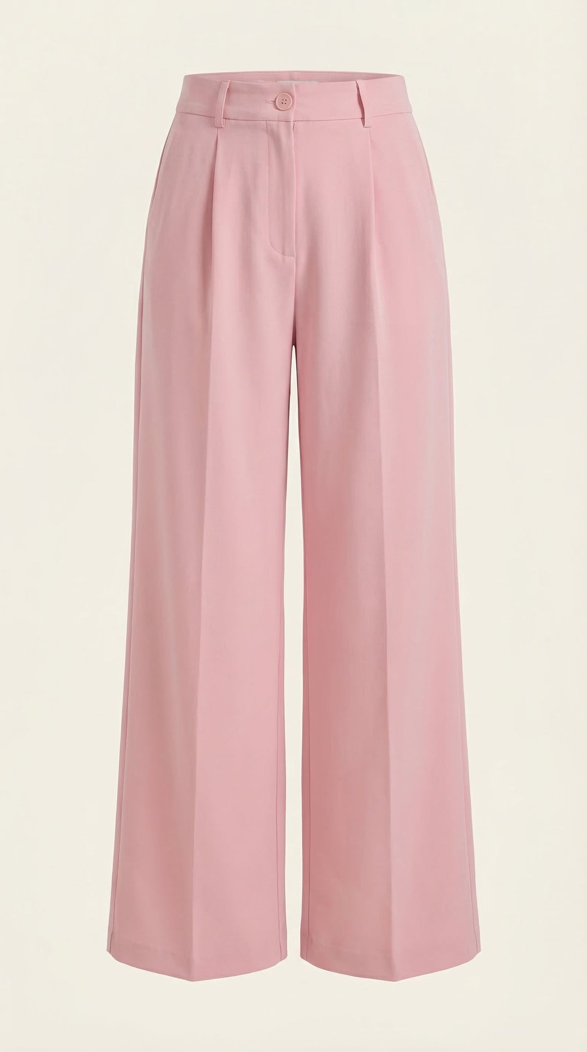 Stoffhose mit hohem Bund, Bundfalten und weitem Bein für Damen