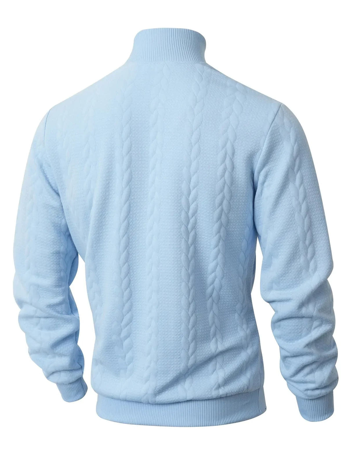 Rollkragenpullover Herren mit Zopfmuster, gerader Schnitt