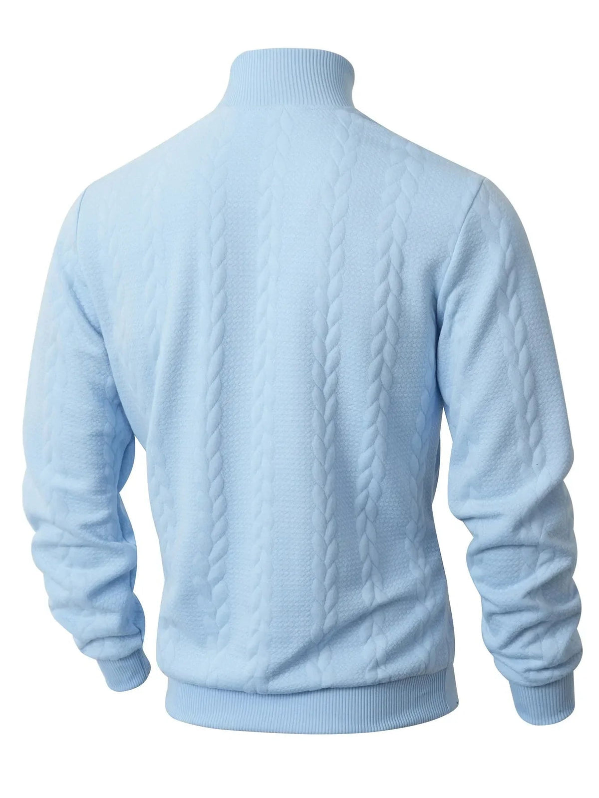 Rollkragenpullover Herren mit Zopfmuster, gerader Schnitt