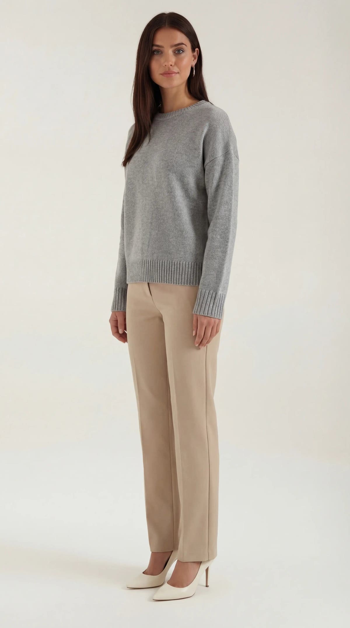 Pullover im Oversize-Schnitt mit Rippenabschlüssen für Damen