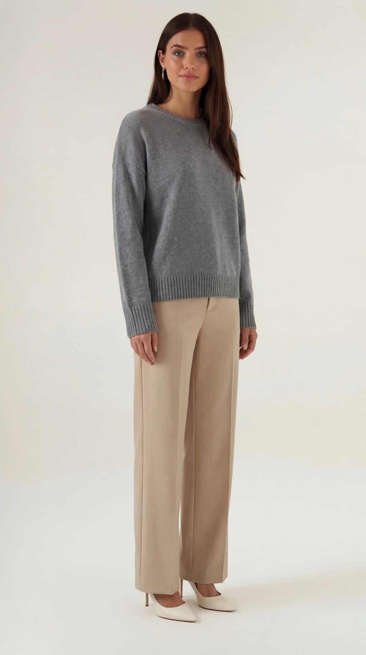 Pullover im Oversize-Schnitt mit Rippenabschlüssen für Damen