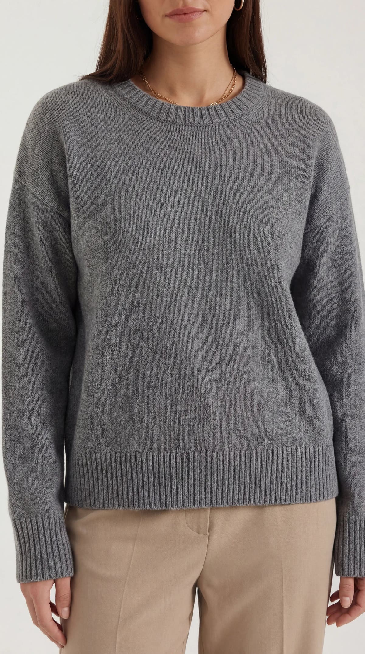 Pullover im Oversize-Schnitt mit Rippenabschlüssen für Damen