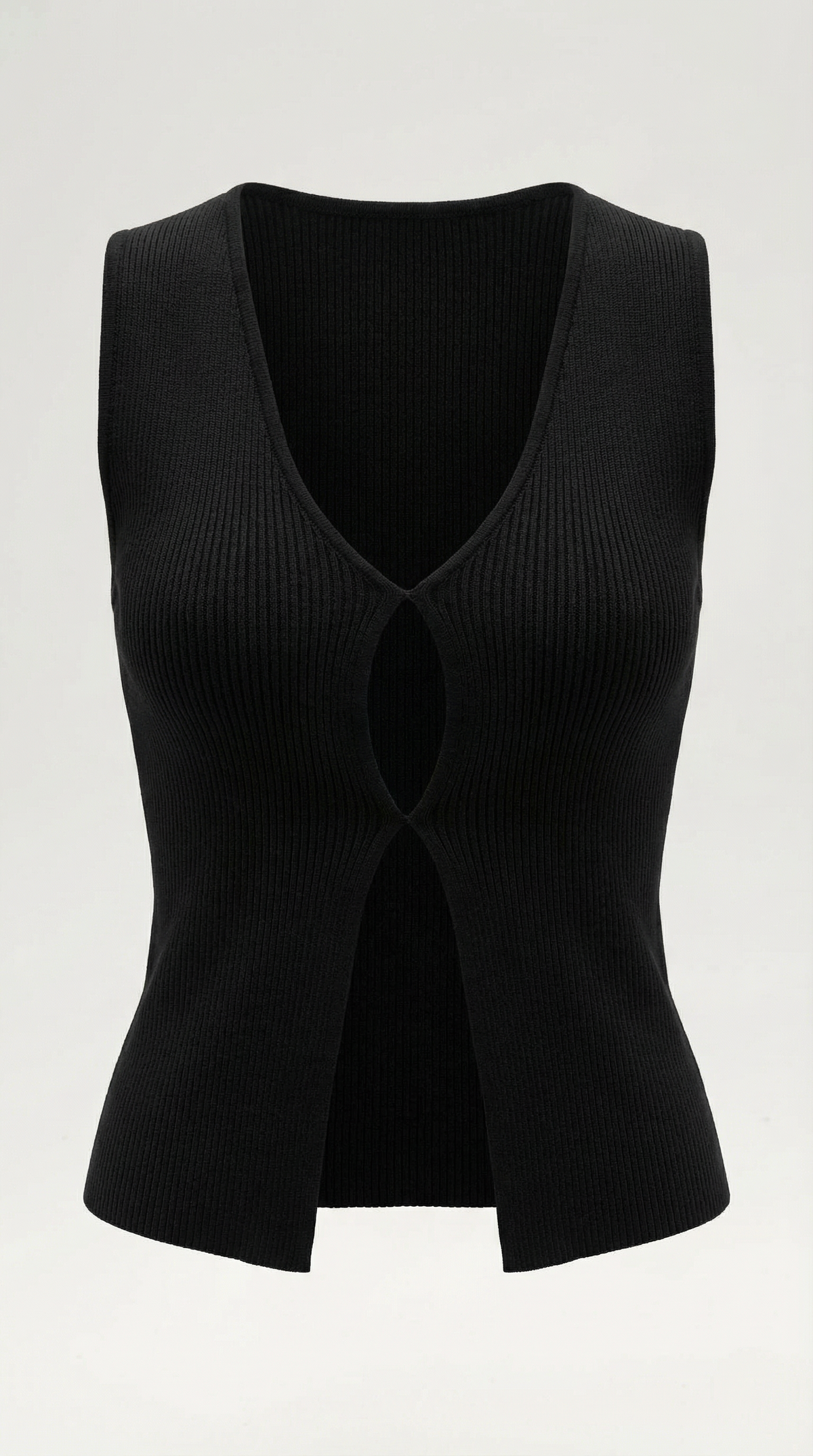 Oberteil aus Strick mit V-Ausschnitt und Cut-out für Damen