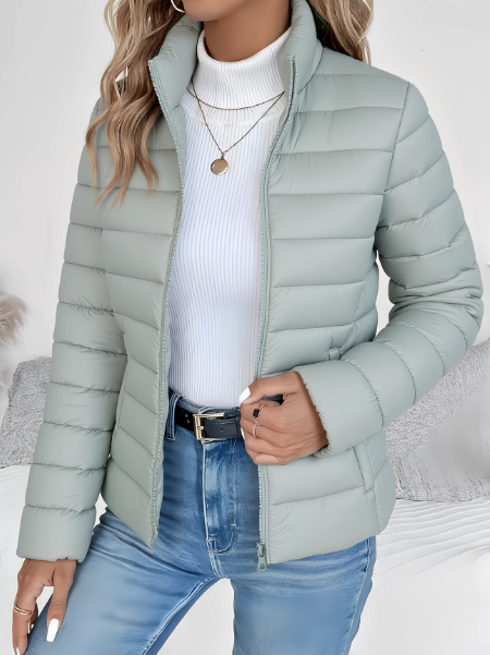 Steppjacke Damen atmungsaktiv, tailliert mit Stehkragen