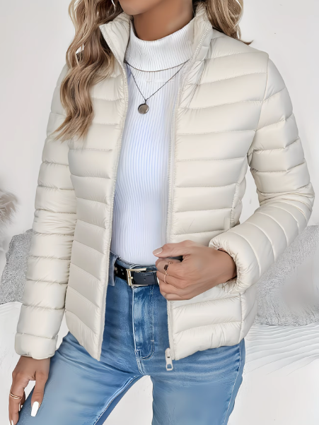 Steppjacke Damen atmungsaktiv, tailliert mit Stehkragen