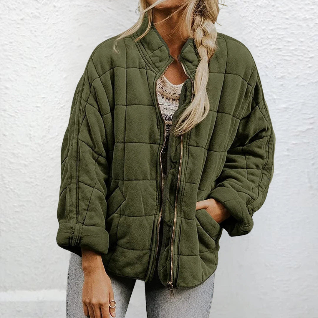 Steppjacke Damen wattiert, locker geschnitten für den Übergang