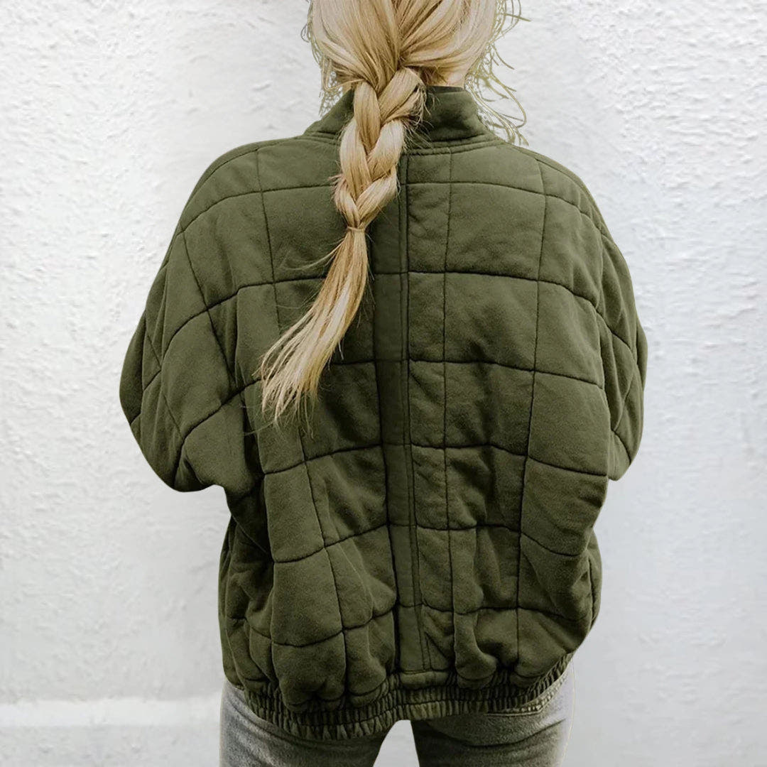 Steppjacke Damen wattiert, locker geschnitten für den Übergang