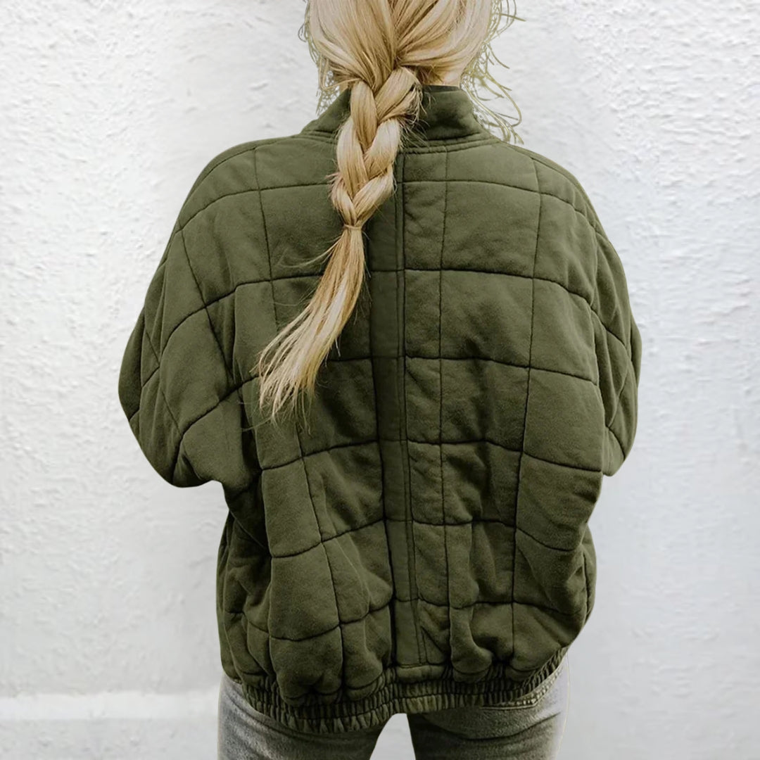 Steppjacke Damen wattiert, locker geschnitten für den Übergang