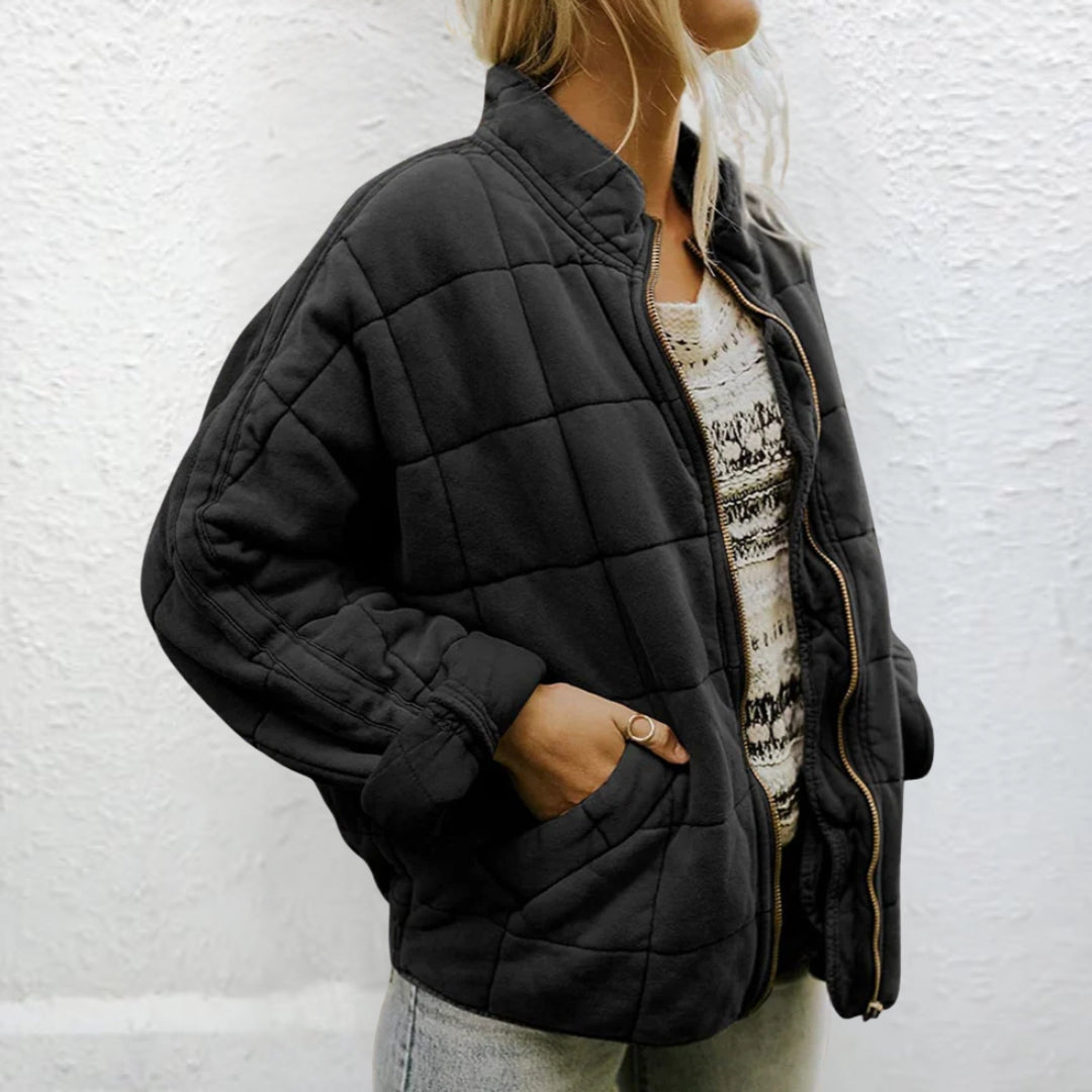 Steppjacke Damen wattiert, locker geschnitten für den Übergang