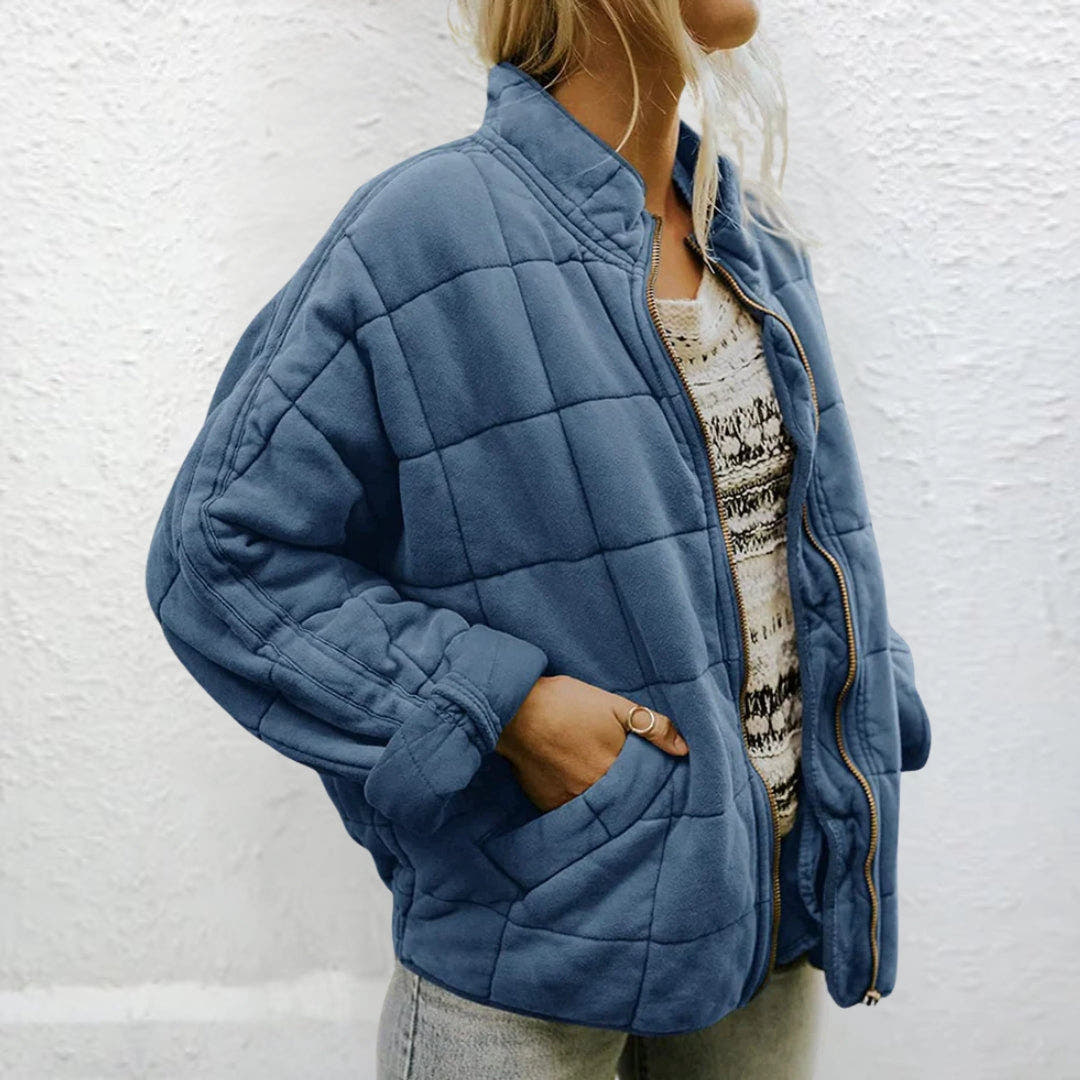 Steppjacke Damen wattiert, locker geschnitten für den Übergang