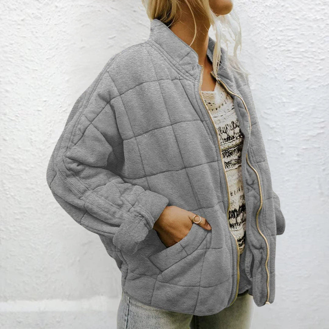 Steppjacke Damen wattiert, locker geschnitten für den Übergang