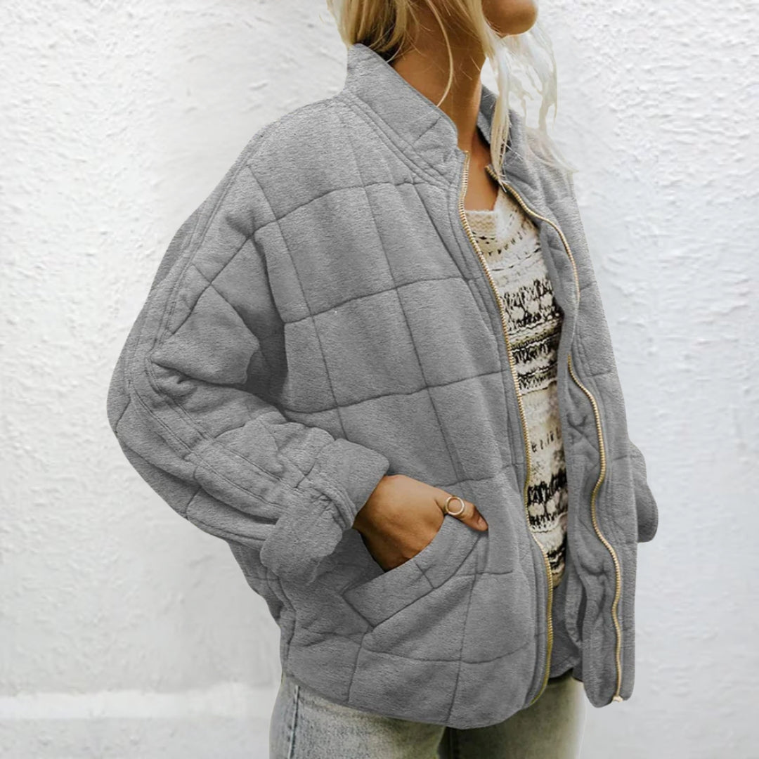 Steppjacke Damen wattiert, locker geschnitten für den Übergang