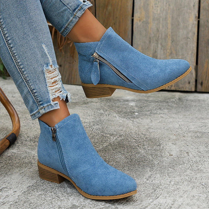 Stiefel Damen aus Kunstleder, orthopädisch und wasserabweisend