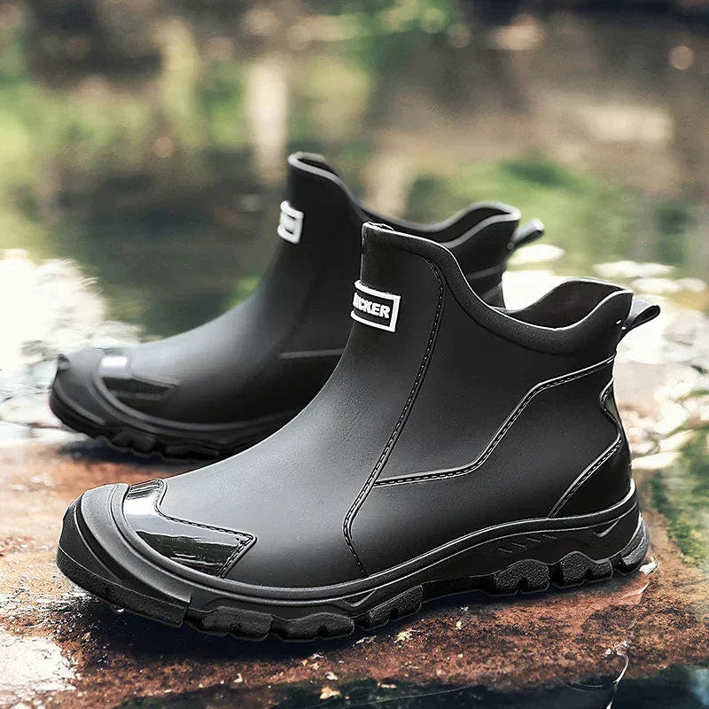 Stiefel Herren aus Leder mit Profilsohle, klassischer Schnitt