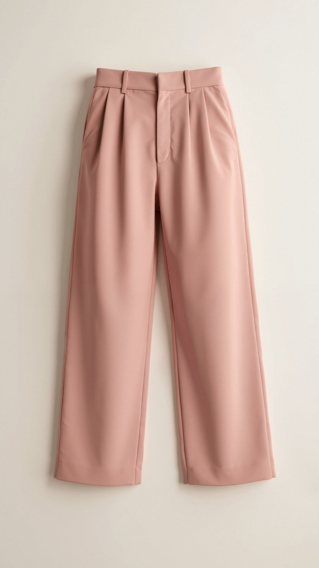Stoffhose Damen hochtailliert mit weitem Bein und Bundfalten