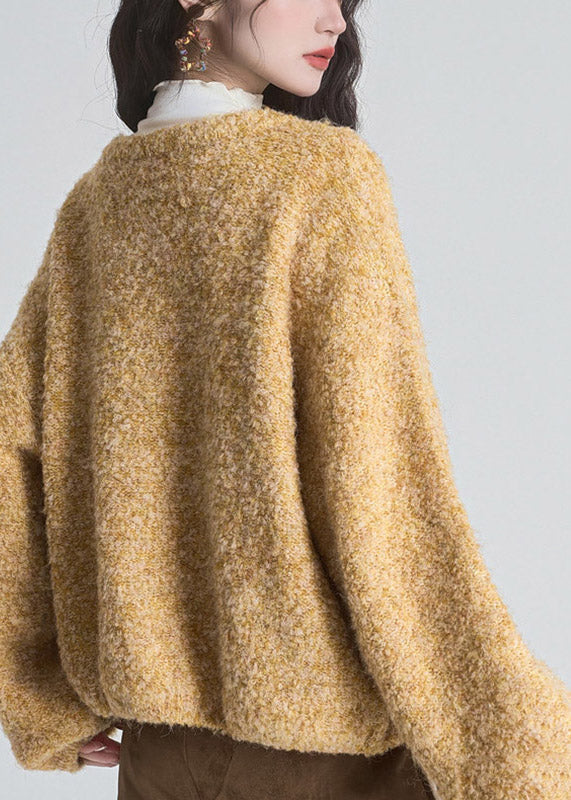Strickjacke Damen locker geschnitten mit Rundhalsausschnitt und Langarm