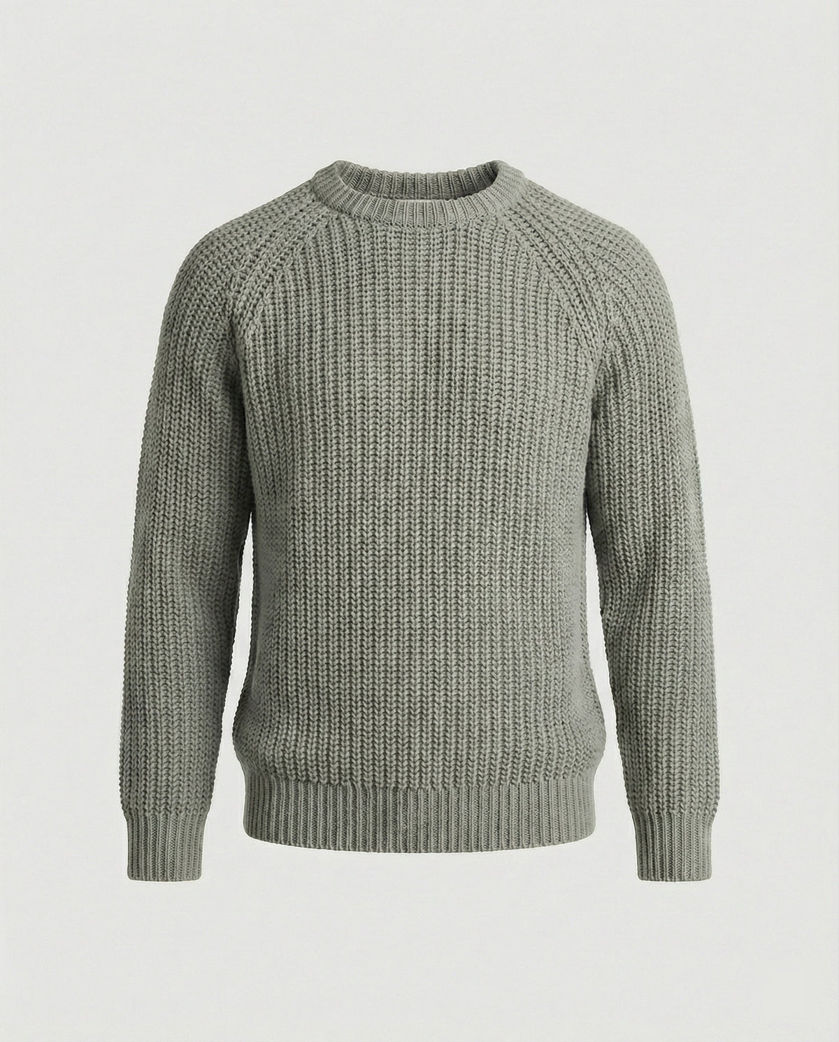 Strickpullover Herren aus Baumwolle in Grobstrick mit Rundhalsausschnitt