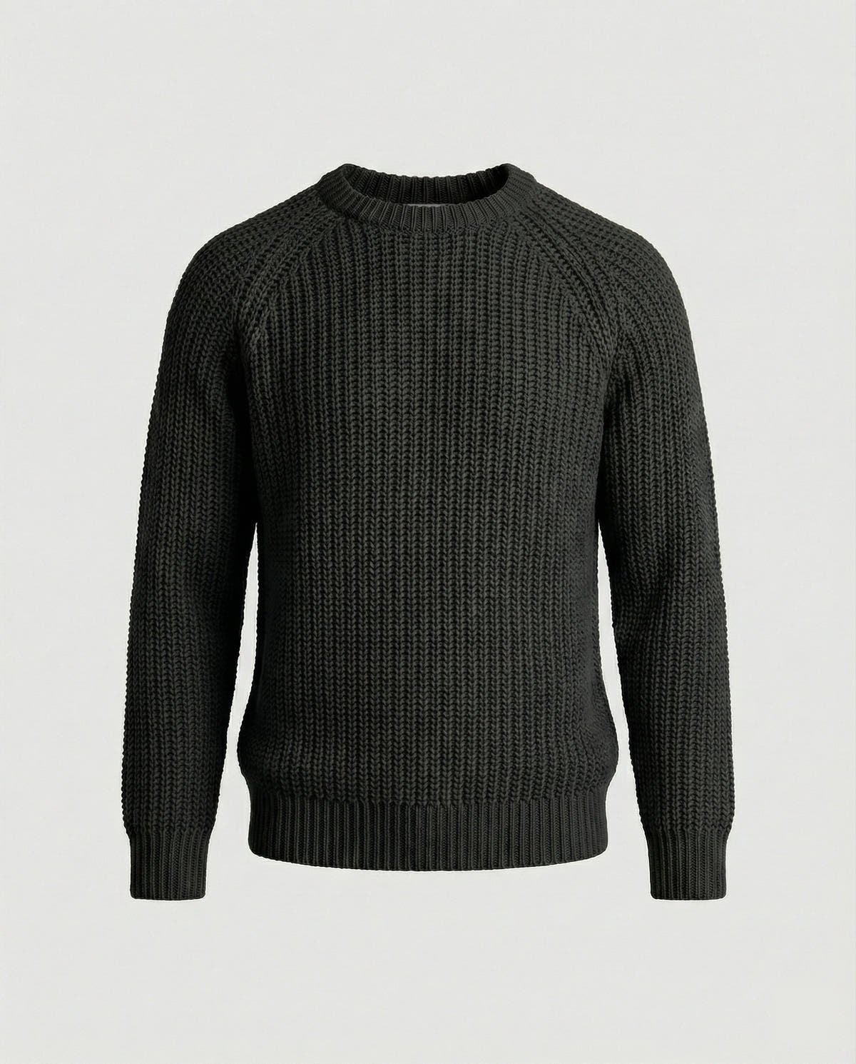 Strickpullover Herren aus Baumwolle in Grobstrick mit Rundhalsausschnitt