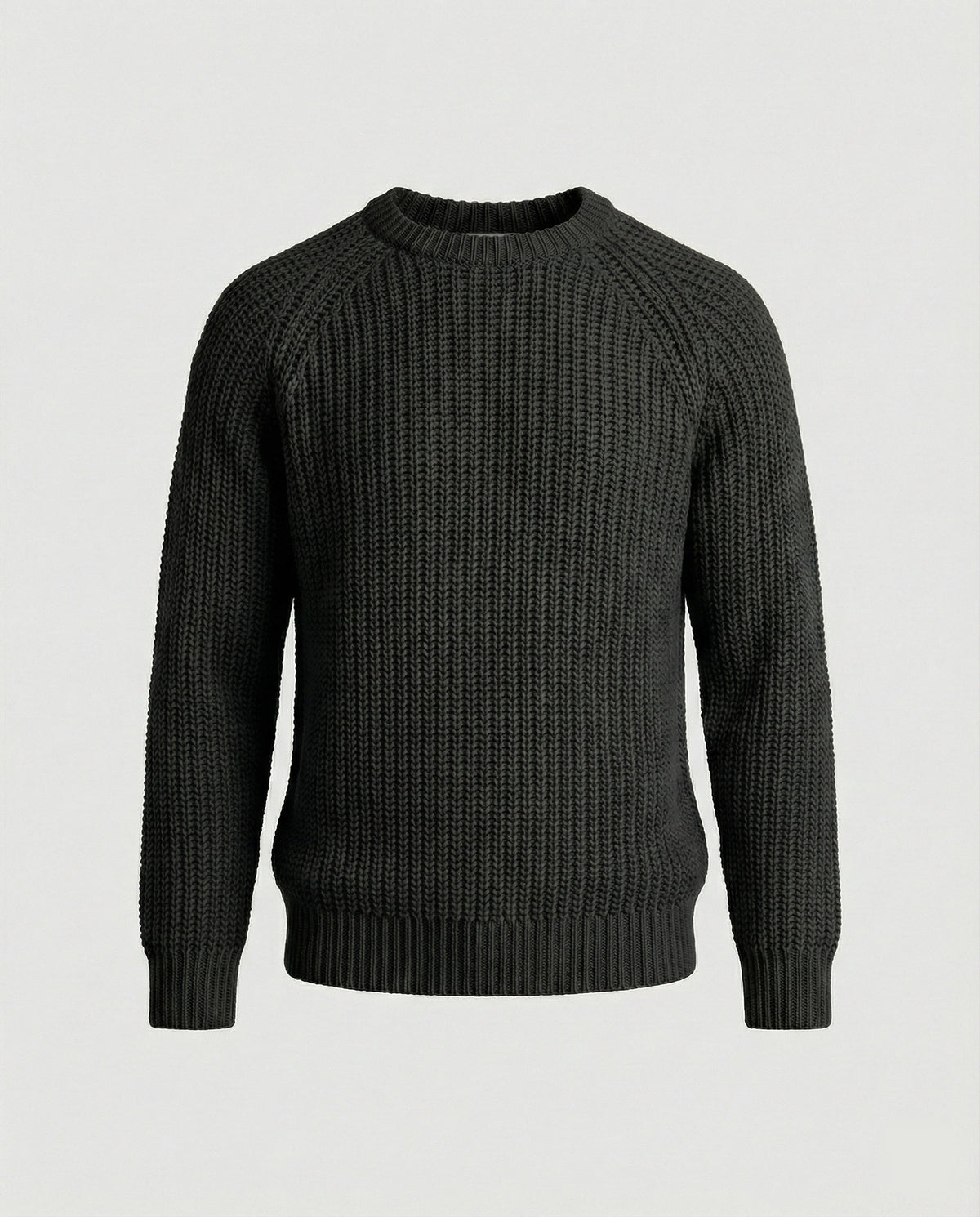 Strickpullover Herren aus Baumwolle in Grobstrick mit Rundhalsausschnitt