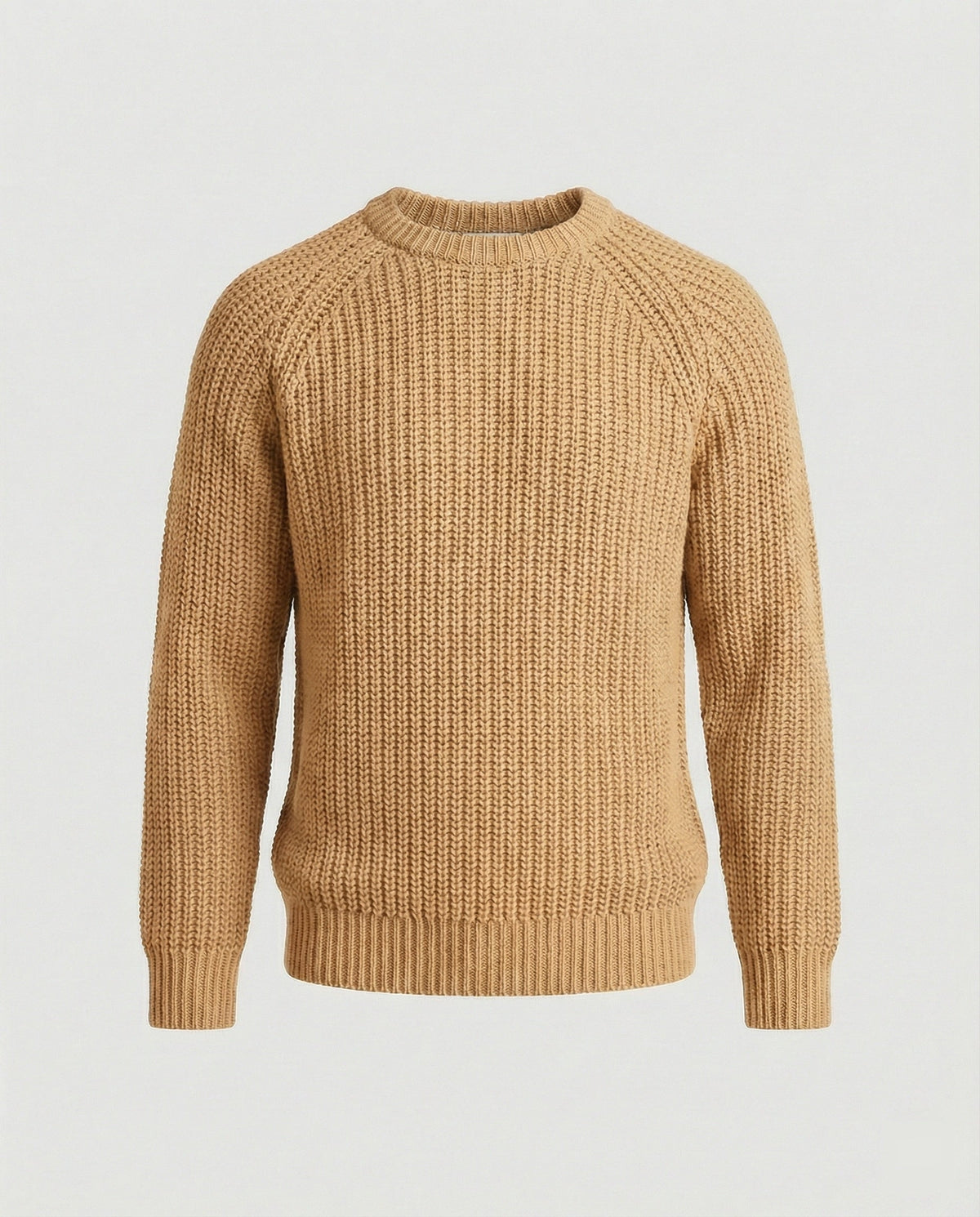 Strickpullover Herren aus Baumwolle in Grobstrick mit Rundhalsausschnitt