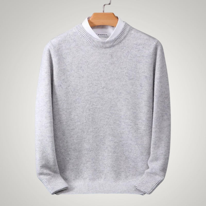 Strickpullover Herren mit Rundhalsausschnitt, normale Passform