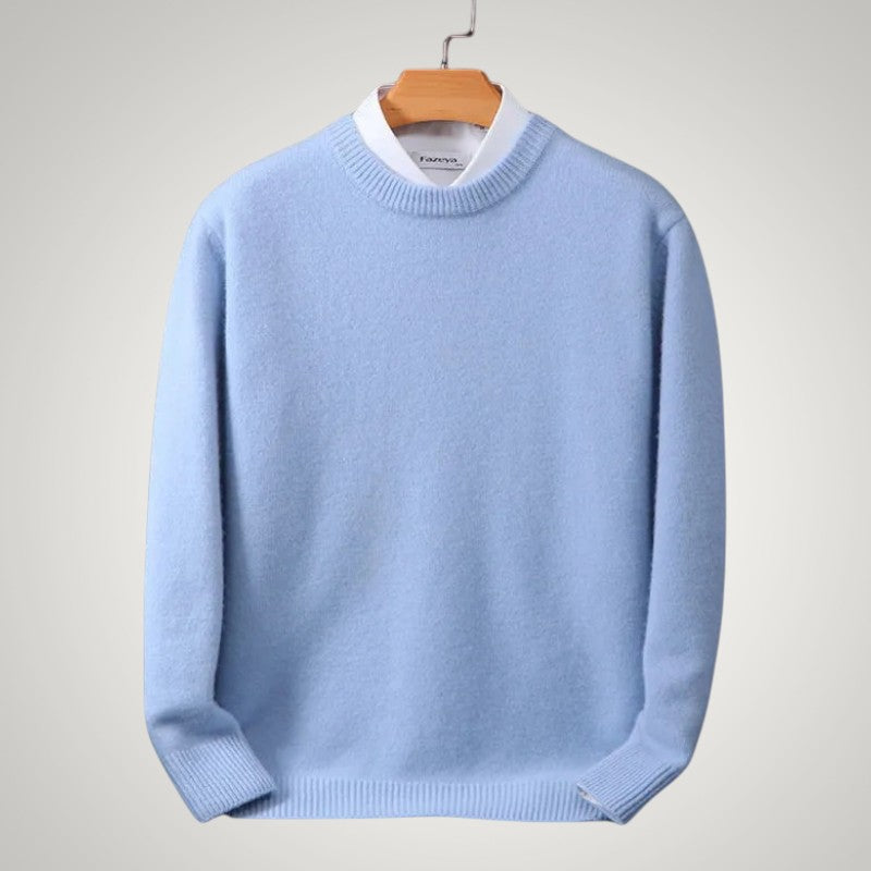Strickpullover Herren mit Rundhalsausschnitt, normale Passform