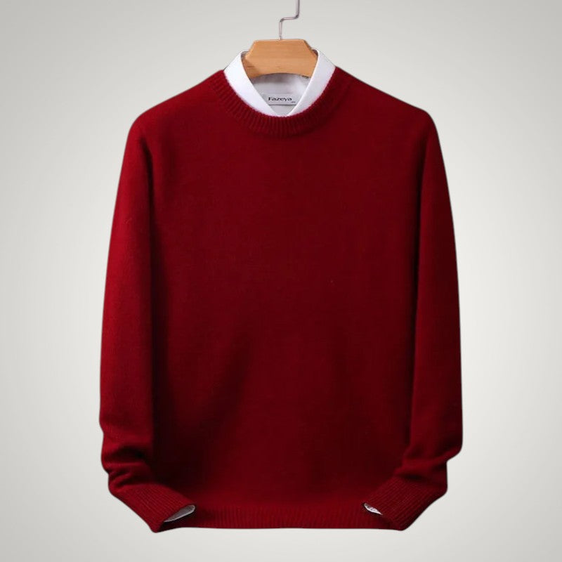 Strickpullover Herren mit Rundhalsausschnitt, normale Passform