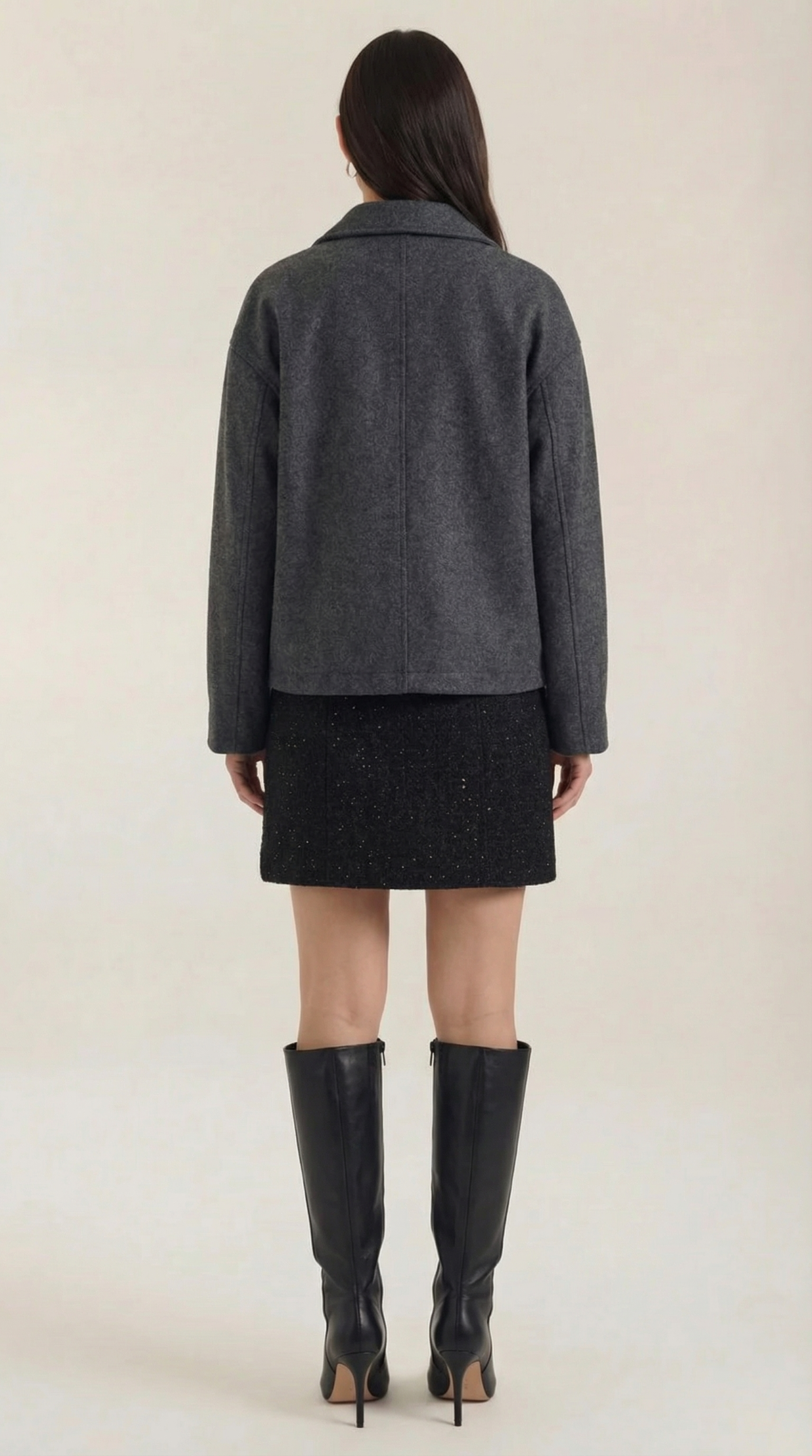 Jacke mit durchgehendem Reissverschluss, Kragen und Taschen für Damen