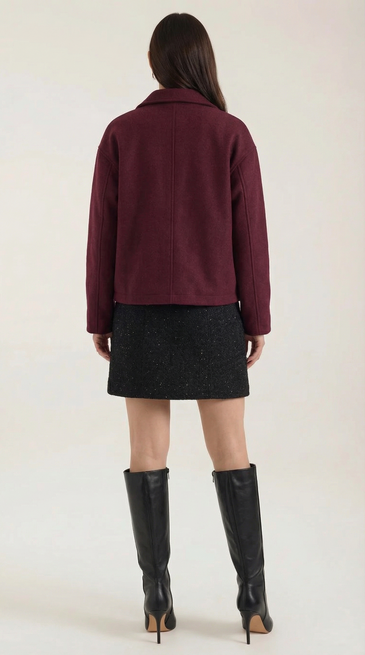Jacke mit durchgehendem Reissverschluss, Kragen und Taschen für Damen