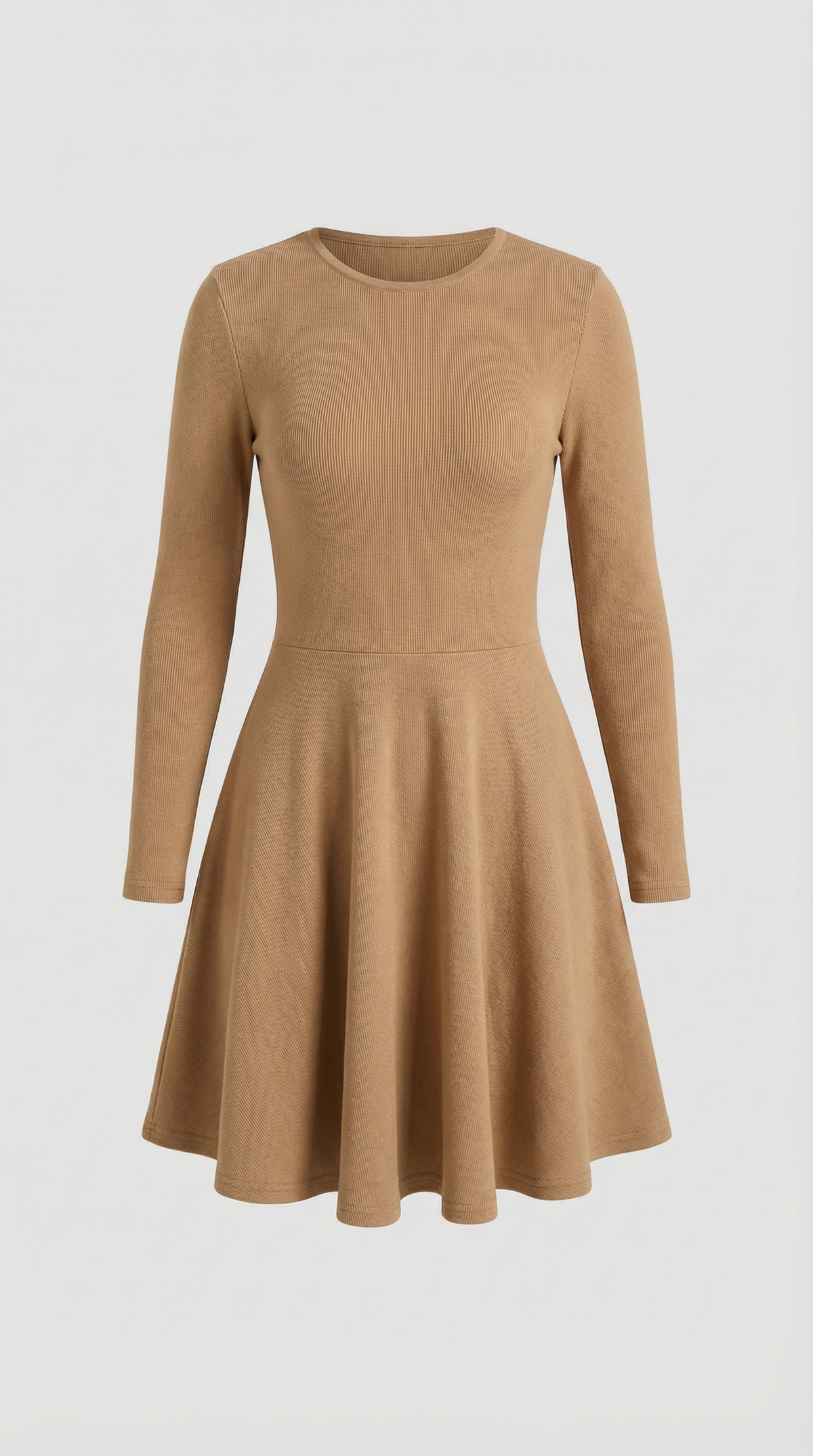 Kurzes Kleid mit Plisseerock und Rundhalsausschnitt für Damen