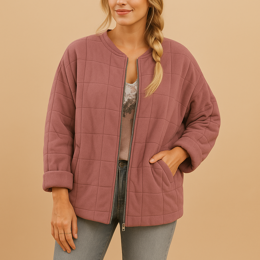 Steppjacke mit Karosteppung und Seitentaschen