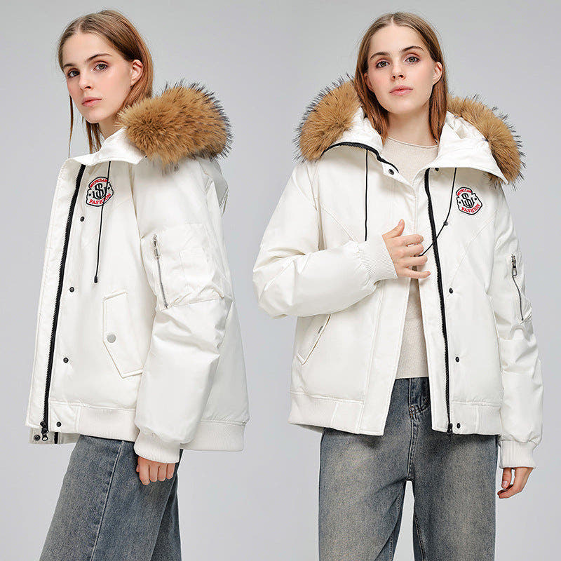 Winterjacke Damen gesteppt, warm gefüttert, kurz mit Kapuze