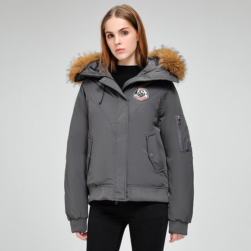 Winterjacke Damen gesteppt, warm gefüttert, kurz mit Kapuze