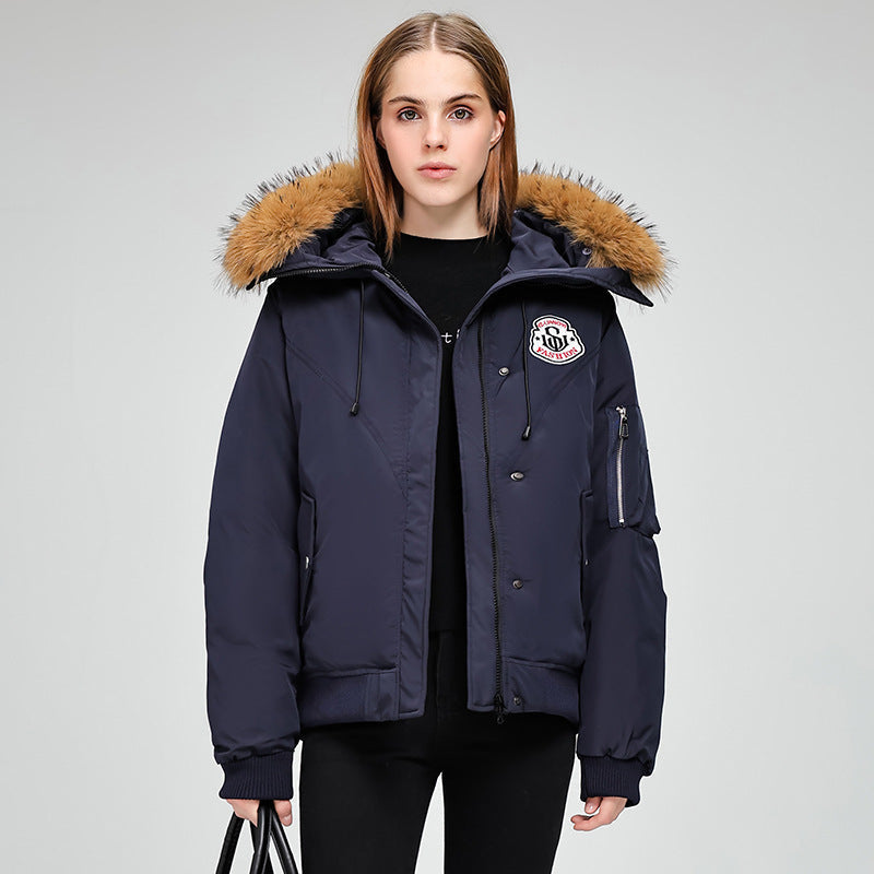 Winterjacke Damen gesteppt, warm gefüttert, kurz mit Kapuze