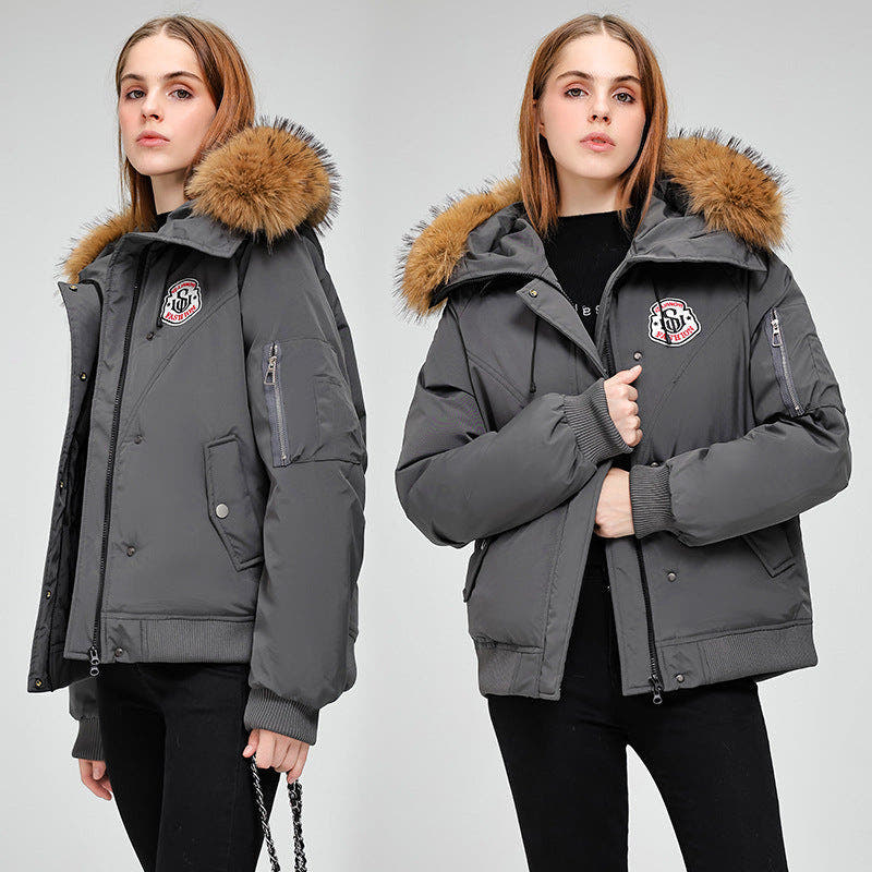 Winterjacke Damen gesteppt, warm gefüttert, kurz mit Kapuze
