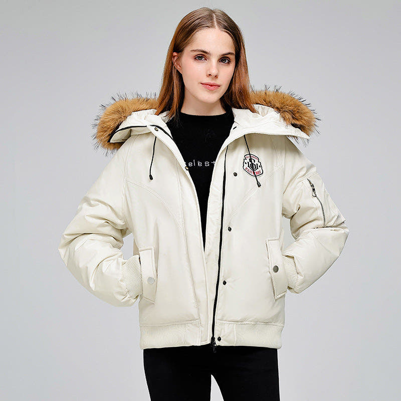 Winterjacke Damen gesteppt, warm gefüttert, kurz mit Kapuze