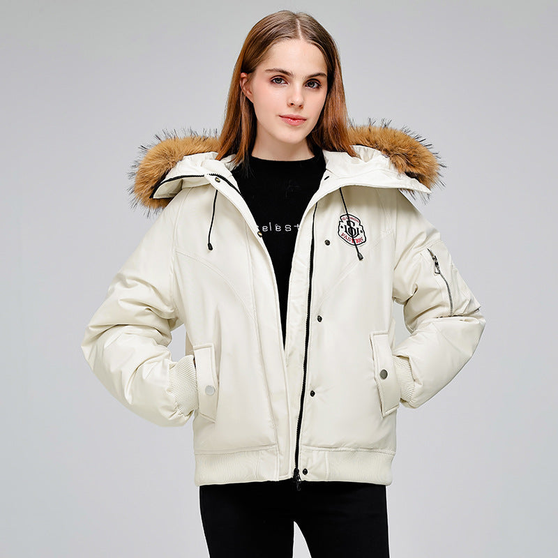 Winterjacke Damen gesteppt, warm gefüttert, kurz mit Kapuze