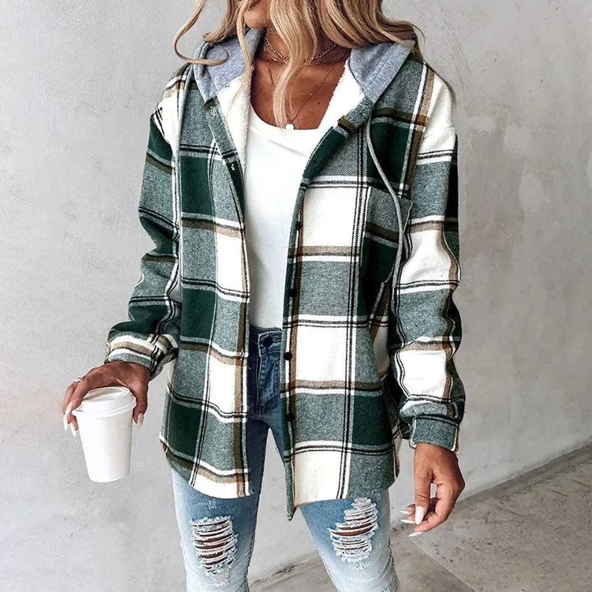 Winterjacke Damen warm im Oversize-Schnitt mit Kapuze