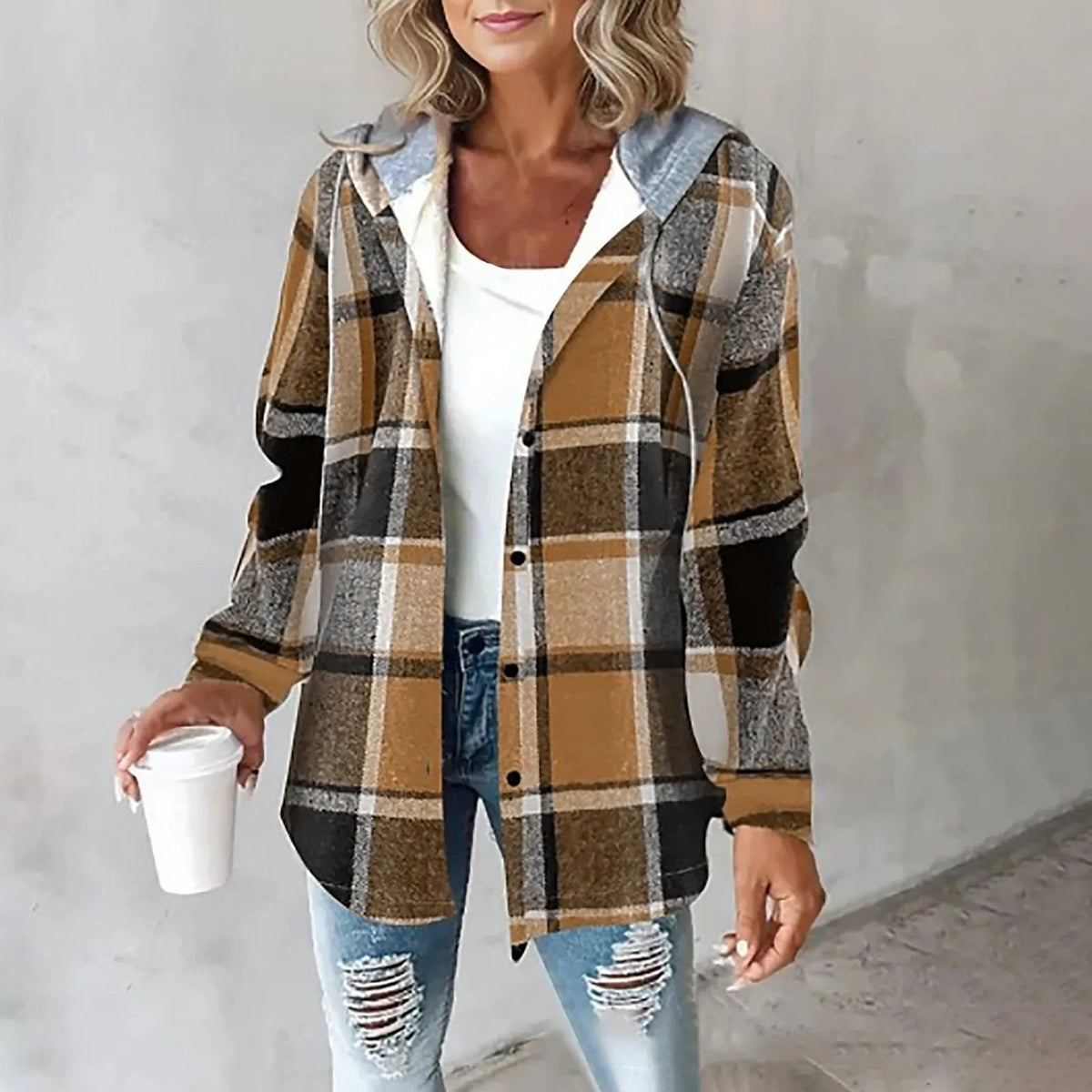 Winterjacke Damen warm im Oversize-Schnitt mit Kapuze