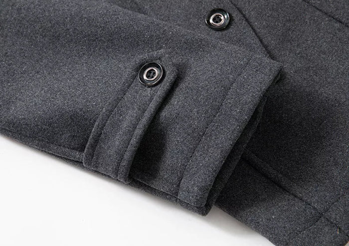 Winterjacke Herren warm und oberschenkellang mit Reverskragen