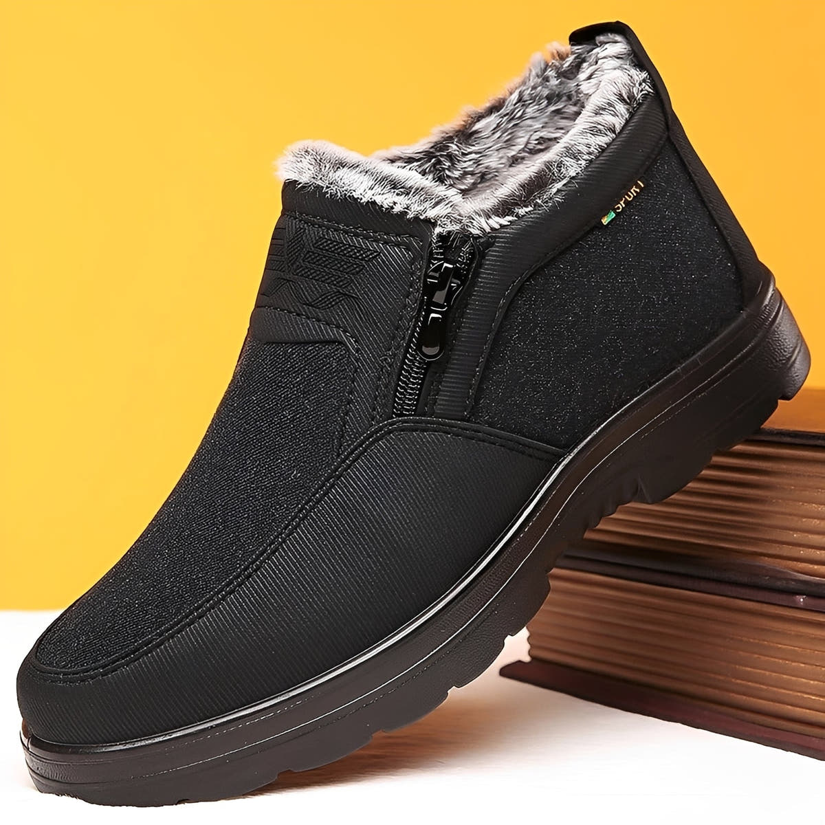 Winterschuhe Herren gefüttert, wasserfest mit orthopädischer Sohle