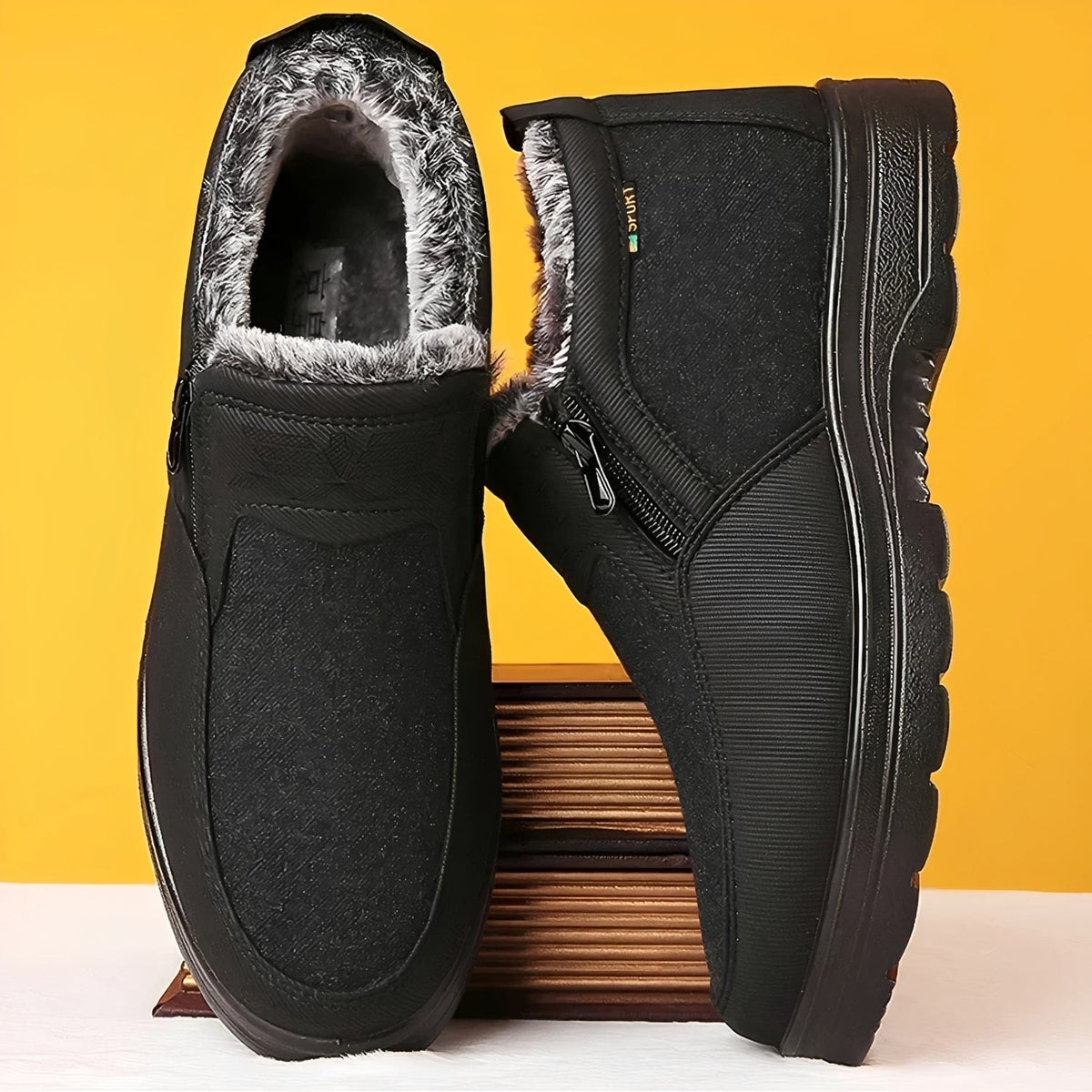 Winterschuhe Herren gefüttert, wasserfest mit orthopädischer Sohle
