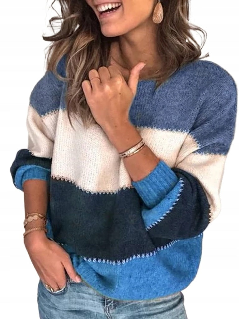 Wollpullover Damen aus weicher Wolle, Oversize mit Rundhalsausschnitt